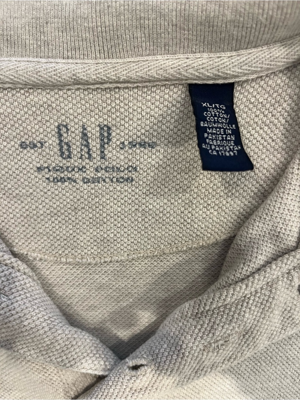 GAP Light Gray Henley Pullover Sweatshirt - Picture 2 of 6